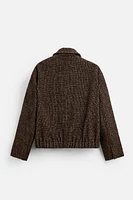 BLOUSON STRUCTURÉ PIED-DE-POULE