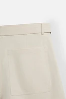 PLEATED BERMUDA SHORTS WITH BELT