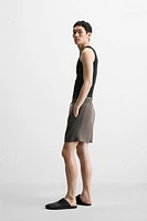 BERMUDA RELAXED FIT DÉLAVÉ