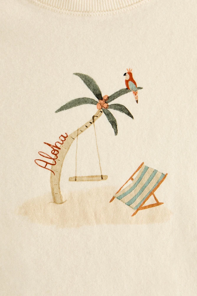CHILDREN’S PALM TREE COTTON T-SHIRT