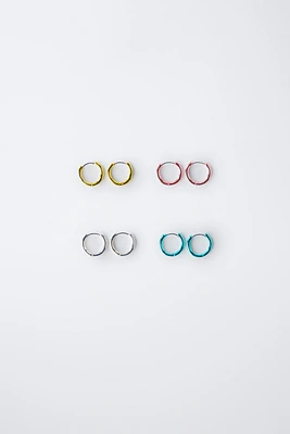 PACK OF FOUR HOOP EARRINGS