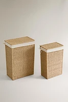 FABRIC-LINED LAUNDRY HAMPER