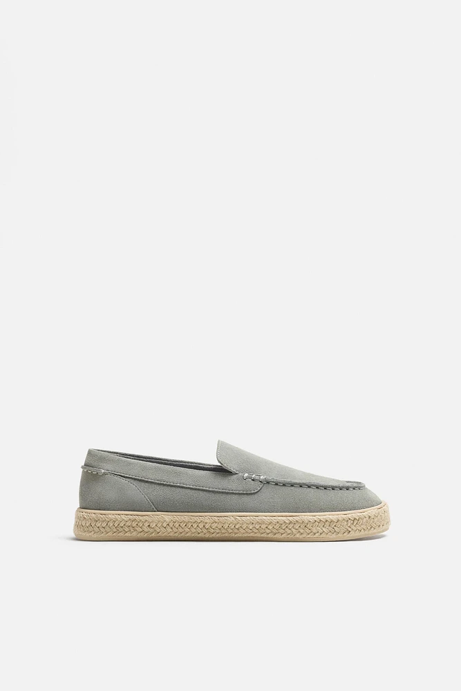 MOCASSINS CUIR JUTE