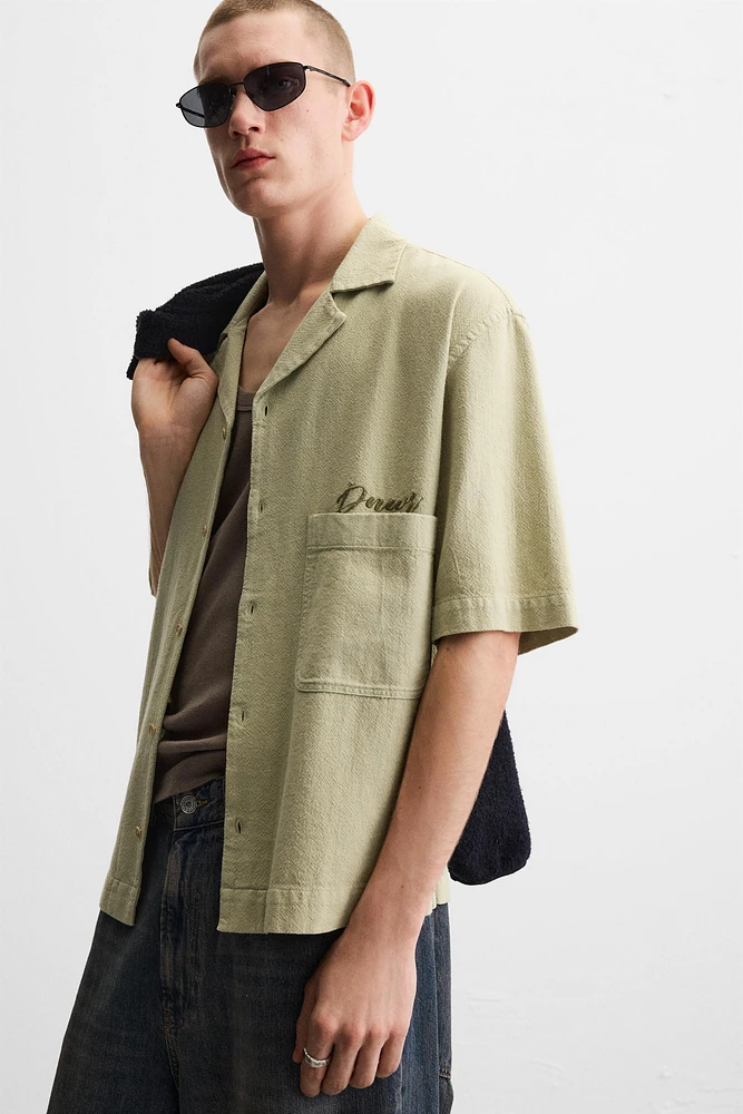 STRUCTURED EMBROIDERED SHIRT