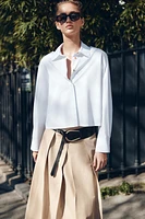 CHEMISE COURTE EN POPELINE