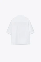 CHEMISE COURTE EN POPELINE ZW COLLECTION