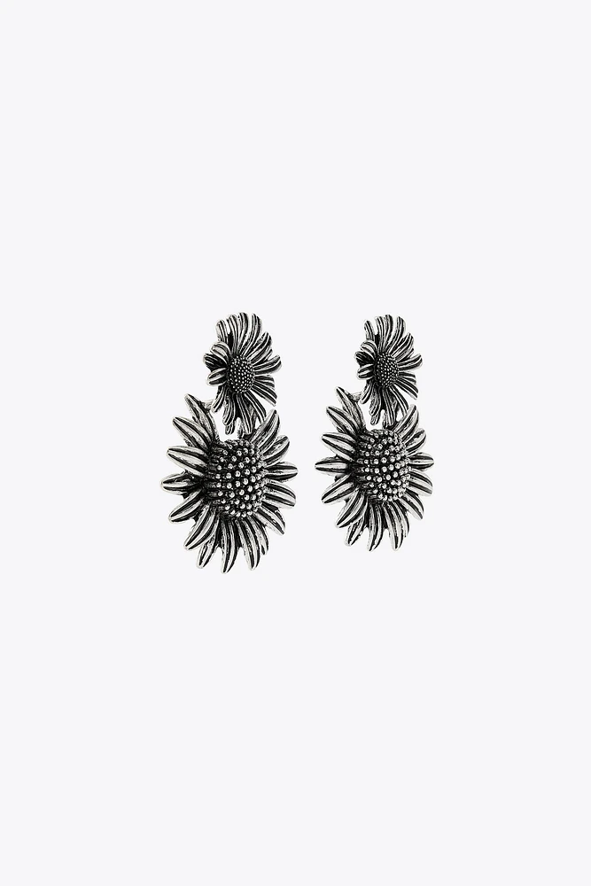 BOUCLES D'OREILLES DOUBLE FLEUR
