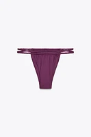 CULOTTE DE BIKINI RIDEAU TRESSÉ