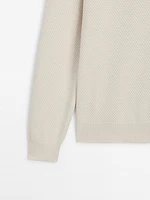 Pull en maille de coton mélang