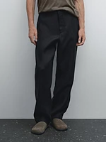 100% linen trousers