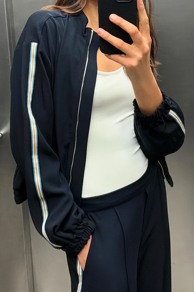 JACKET WITH SIDE STRIPES