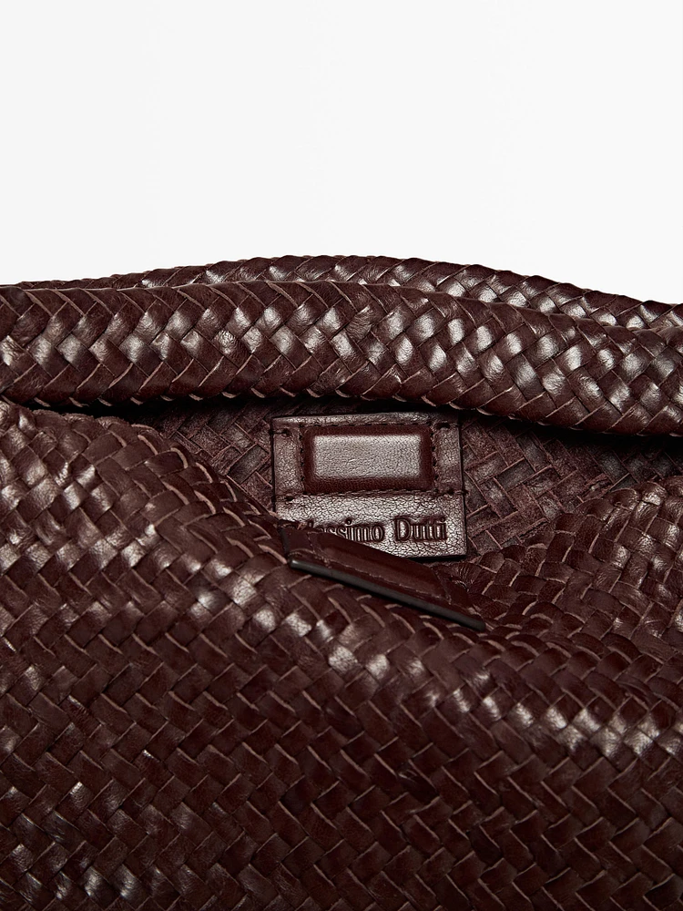 Woven nappa leather mini bag