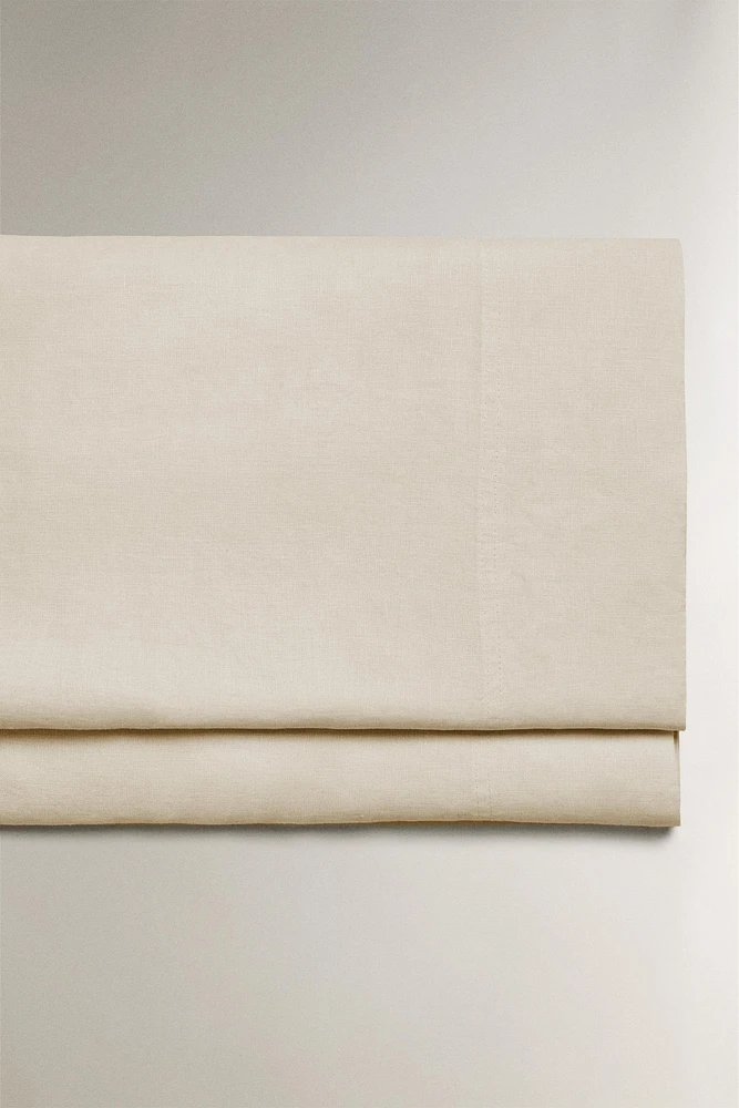 WASHED LINEN FLAT SHEET (140 GXM²)
