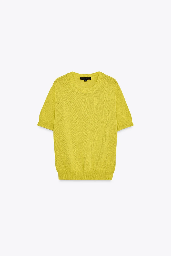 TOP RUSTIQUE EN MAILLE UNI