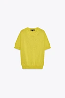TOP RUSTIQUE EN MAILLE UNI