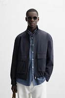 REGULAR FIT COTTON BLEND JACKET