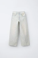 WIDE LEG JEANS WITH SPARKLE