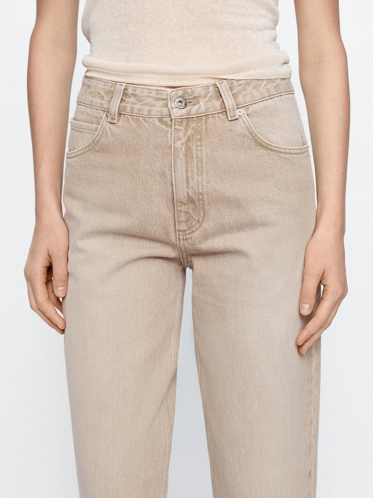 Jean relaxed barrel taille haute