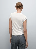 Short sleeve T-shirt with trim details