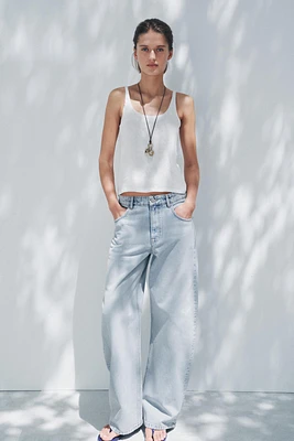 ZW COLLECTION TAPERED BALLOON LOW-RISE JEANS