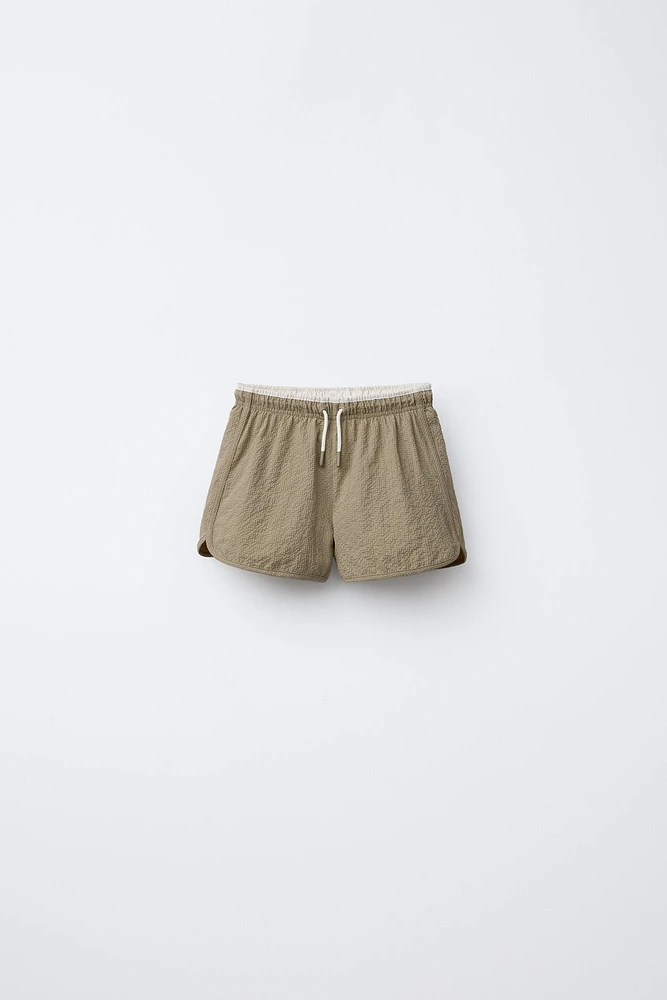 1-6 ANS/ BERMUDA DE BAIN TEXTURÉ