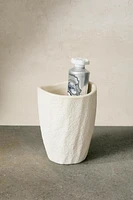 CERAMIC TEXTURED TOOTHBRUSH CUP