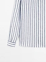 Chemise lin regular à rayures