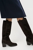 BOTTES À TALONS EN DAIM