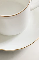 TASSE À CAFÉ AVEC SOUCOUPE PORCELAINE BONE CHINA BORD