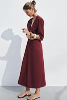 ZW COLLECTION GATHERED MIDI DRESS