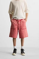 BERMUDA DÉLAVÉ RELAXED FIT