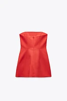 ROBE BUSTIER À RABATS