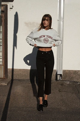 JEAN TRF CROPPED FLARE TAILLE HAUTE