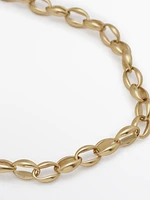 Collier chaîne à maillons dorée