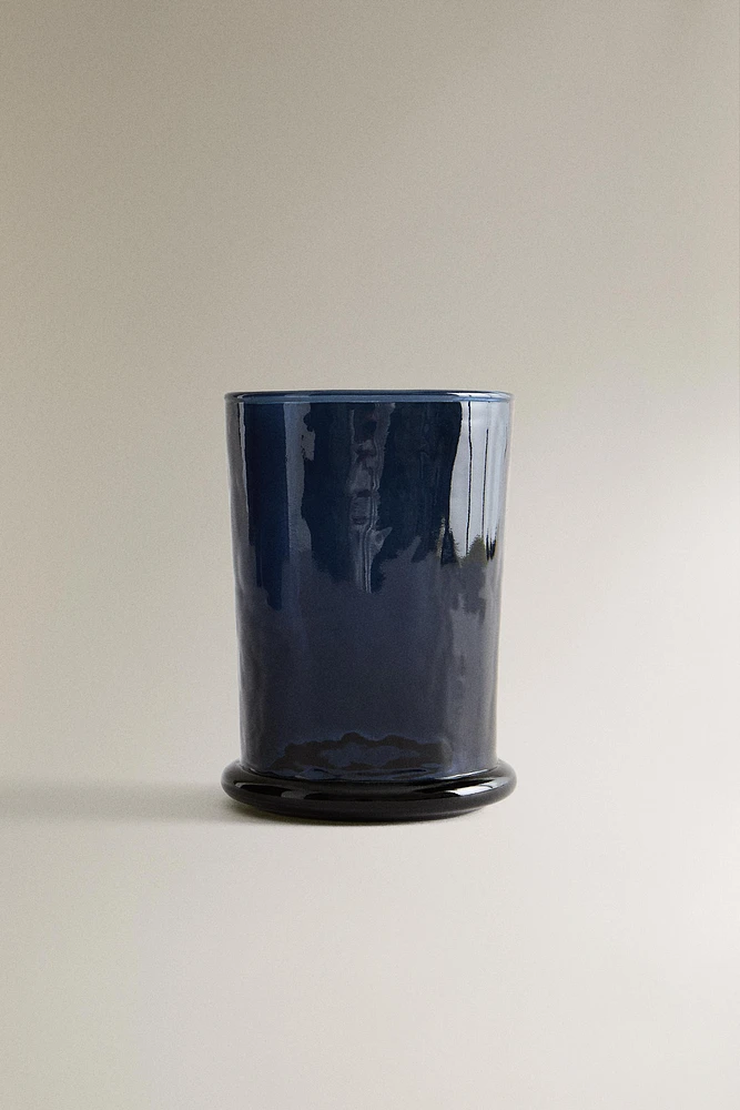 PORTE-BROSSES À DENTS BLEU VERRE RECYCLABLE