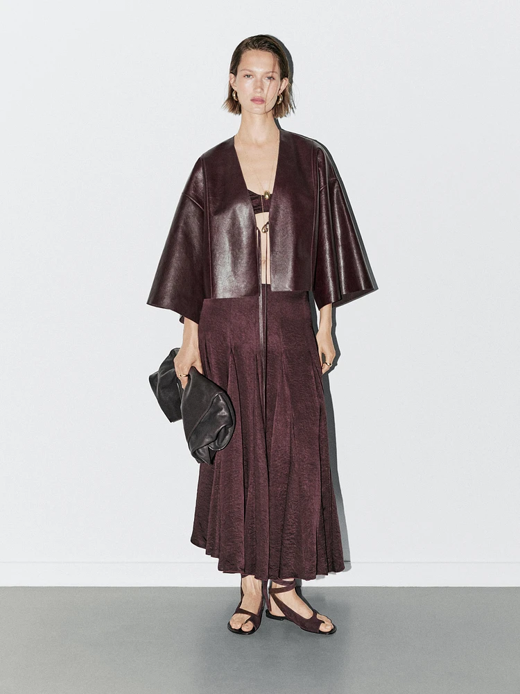 Flowing midi skirt with godet details - STUDIO