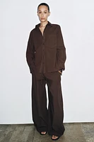 PANTALON WIDE LEG POPELINE ZW COLLECTION