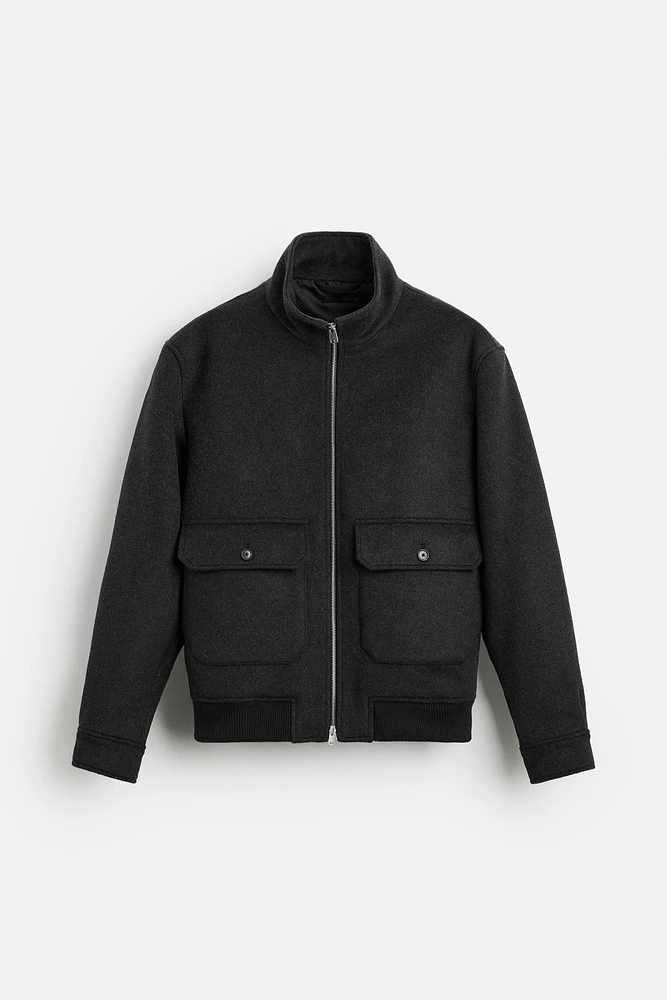 POCKETED TEXTURED JACKET