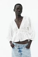 EYELET EMBROIDERY SHIRT
