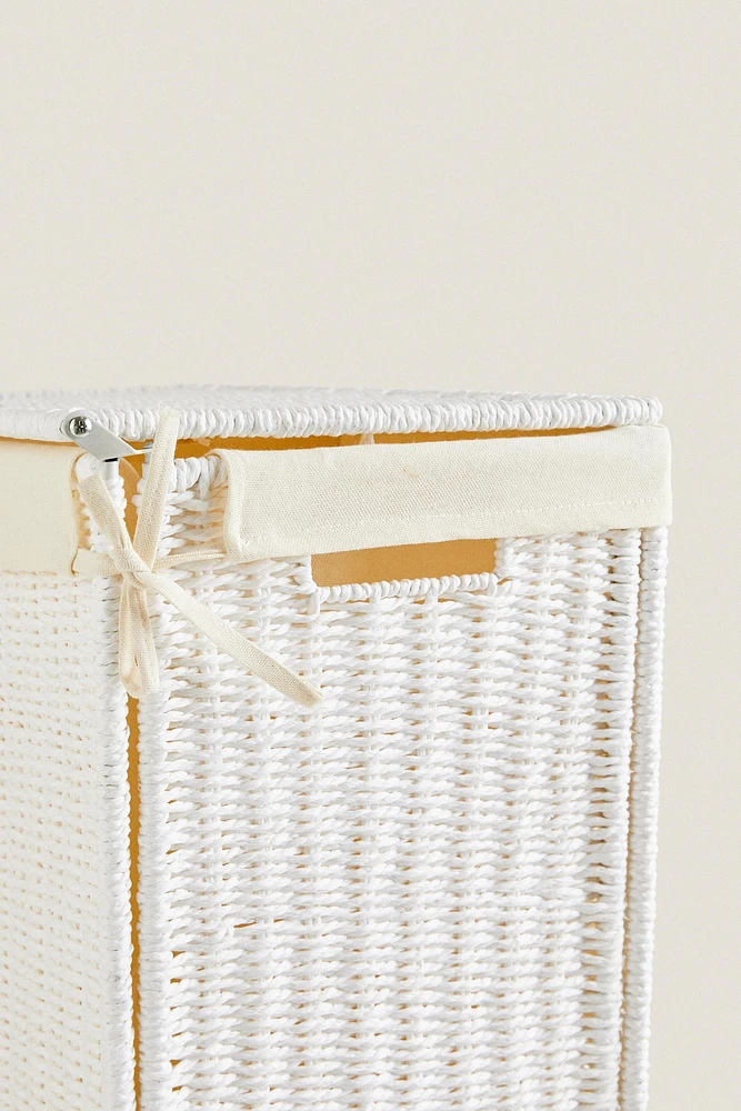 LAUNDRY BASKET WITH TWO COMPARTMENTS