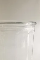 CLEAR GLASS TEALIGHT HOLDER