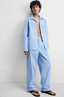 CONTRAST PAJAMA SHIRT