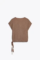 TEXTURED TIE TOP