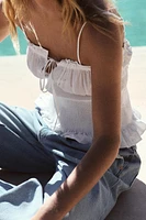TIE POPLIN TOP