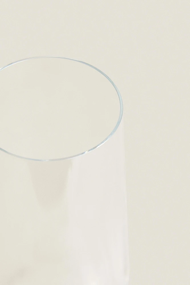 PLAIN BOHEMIA CRYSTAL FLUTE GLASS