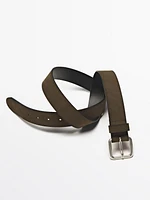 Ceinture en croûte de cuir ombrée