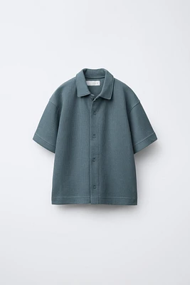 TEXTURED KNIT SHIRT