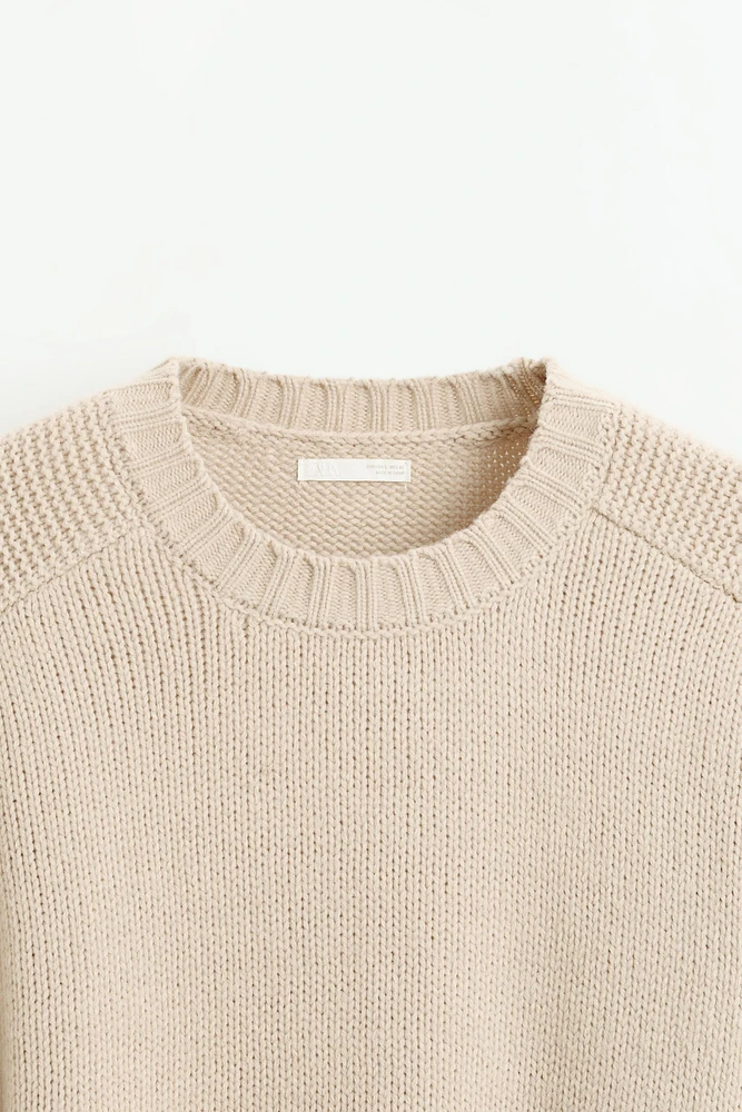 COMBINED TEXTURES SWEATER