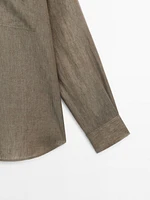 Chemise avec poches 100 % lin