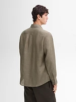 Chemise avec poches 100 % lin